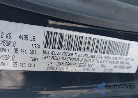 2017 Jeep Compass Sport Se Fwd z USA, uszkodzony, nr VIN 1C4NJCBA2HD166695